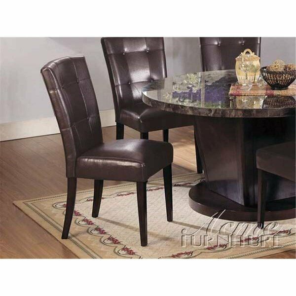 Acme Furniture Industry Bycast Side Chair in Espresso PU, 2PK 7054